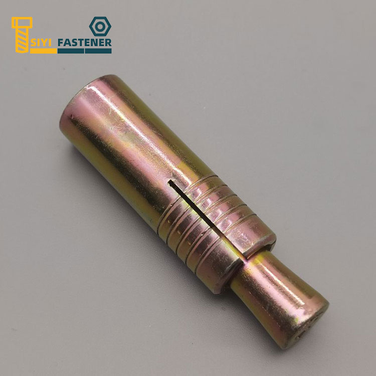 Âncora de corte de aço carbono zincado amarelo com anel
