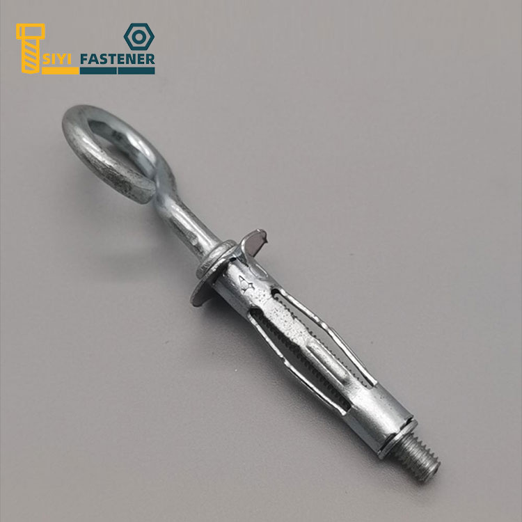 Ancoragem de parede oca de aço carbono galvanizado com O Hook